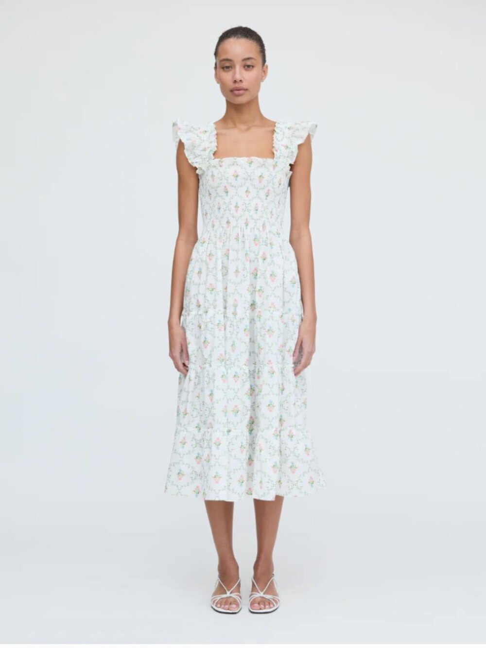 Hill House Home Ellie Nap Dress Pastel Trellis Size XS